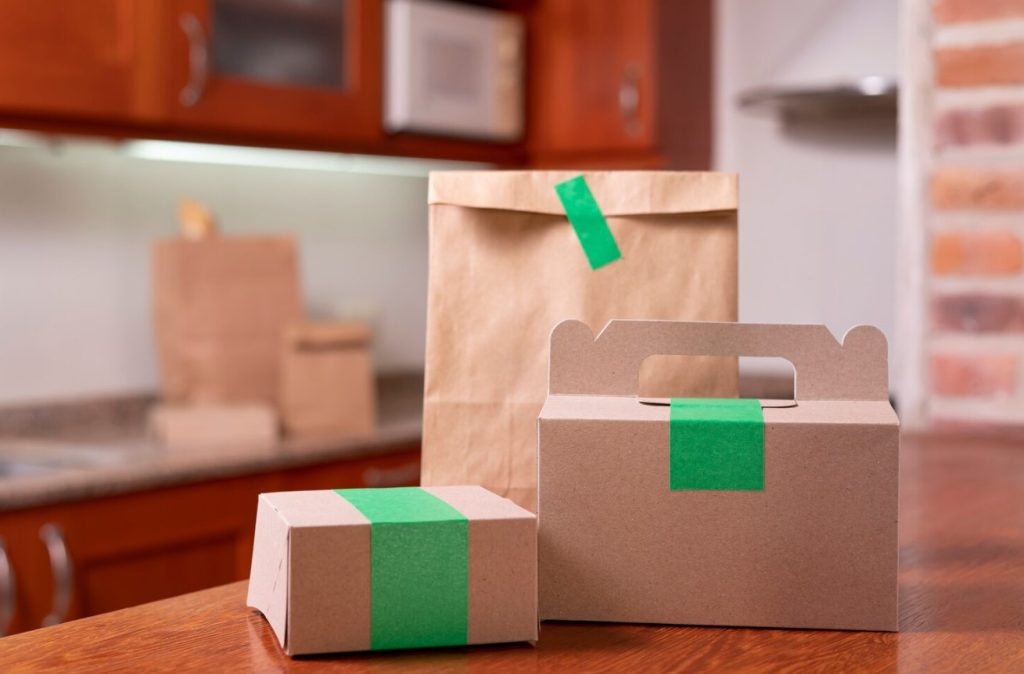 custom food packaging boxes (Bosing Packaging); caramel milk tea powder (ZIO Chemicals)